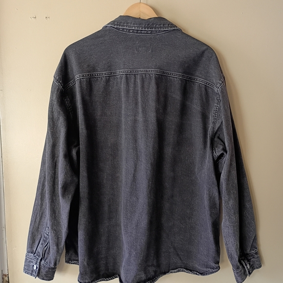 H&M Black Denim Shirt Jacket - Picture 6 of 7